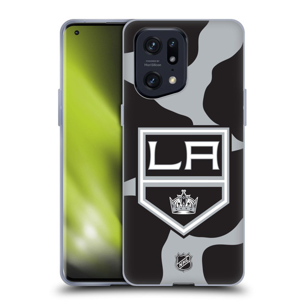 NHL Los Angeles Kings Cow Pattern Soft Gel Case for OPPO Find X5 Pro