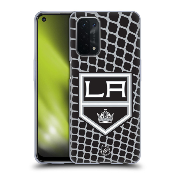 NHL Los Angeles Kings Net Pattern Soft Gel Case for OPPO A54 5G