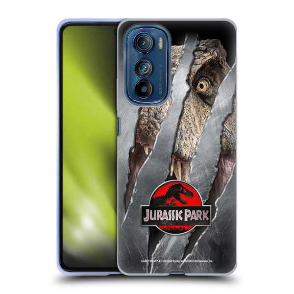 Jurassic Park Logo T-Rex Claw Mark Soft Gel Case for Motorola Edge 30