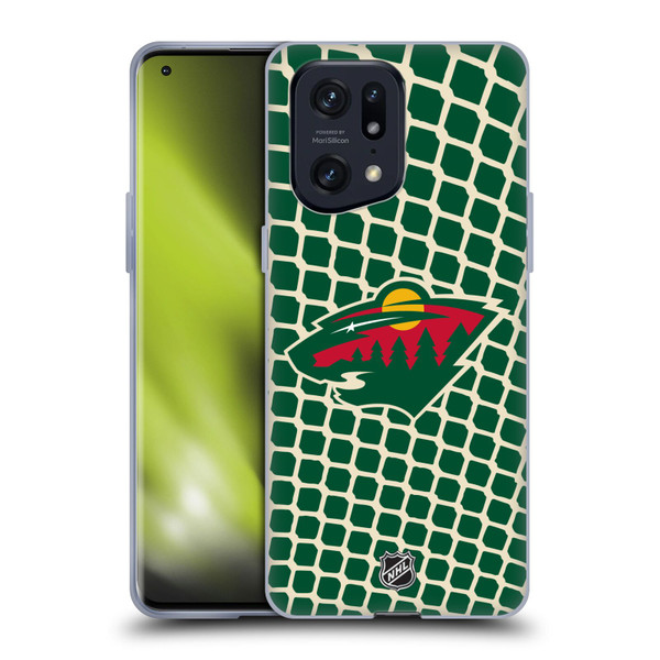 NHL Minnesota Wild Net Pattern Soft Gel Case for OPPO Find X5 Pro