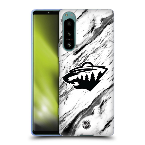 NHL Minnesota Wild Marble Soft Gel Case for Sony Xperia 5 IV