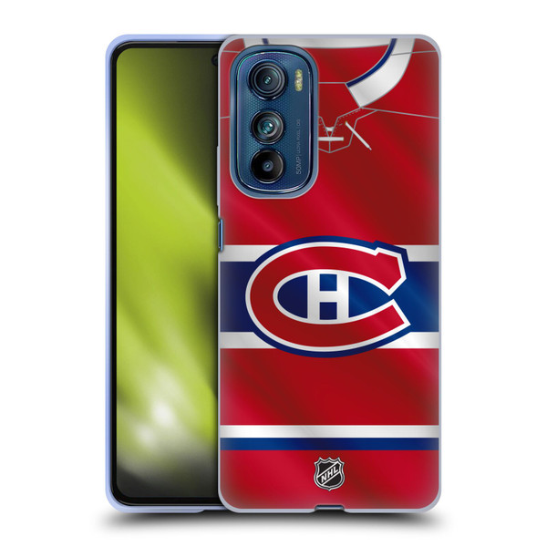 NHL Montreal Canadiens Jersey Soft Gel Case for Motorola Edge 30
