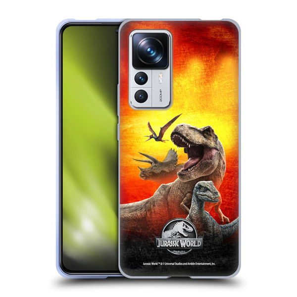 Jurassic World Key Art Dinosaurs Soft Gel Case for Xiaomi 12T Pro