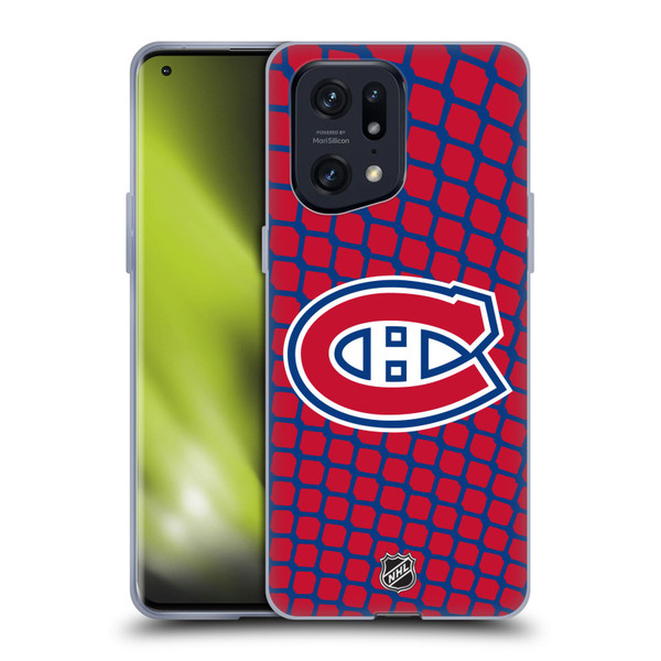 NHL Montreal Canadiens Net Pattern Soft Gel Case for OPPO Find X5 Pro