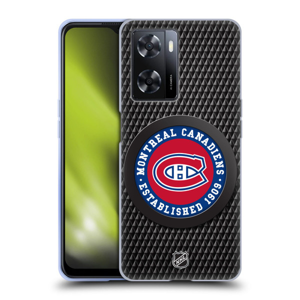 NHL Montreal Canadiens Puck Texture Soft Gel Case for OPPO A57s