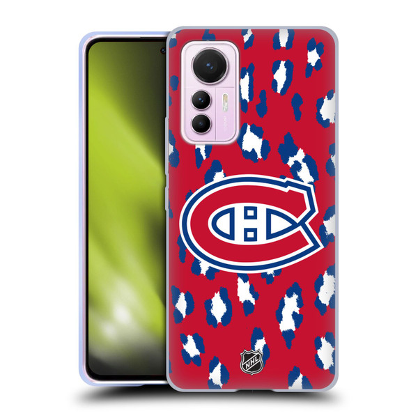 NHL Montreal Canadiens Leopard Pattern Soft Gel Case for Xiaomi 12 Lite