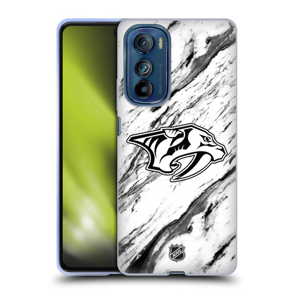 NHL Nashville Predators Marble Soft Gel Case for Motorola Edge 30
