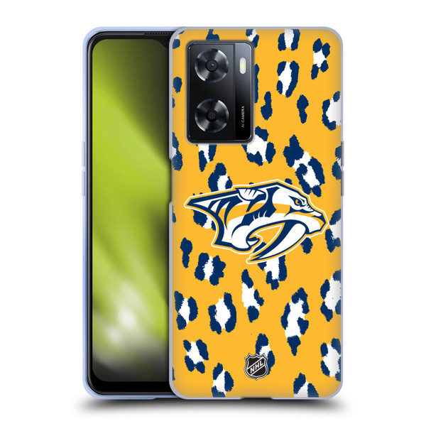 NHL Nashville Predators Leopard Pattern Soft Gel Case for OPPO A57s