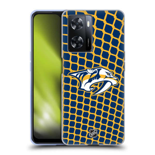 NHL Nashville Predators Net Pattern Soft Gel Case for OPPO A57s