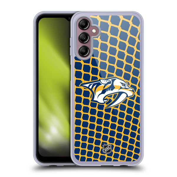 NHL Nashville Predators Net Pattern Soft Gel Case for Samsung Galaxy A14 5G