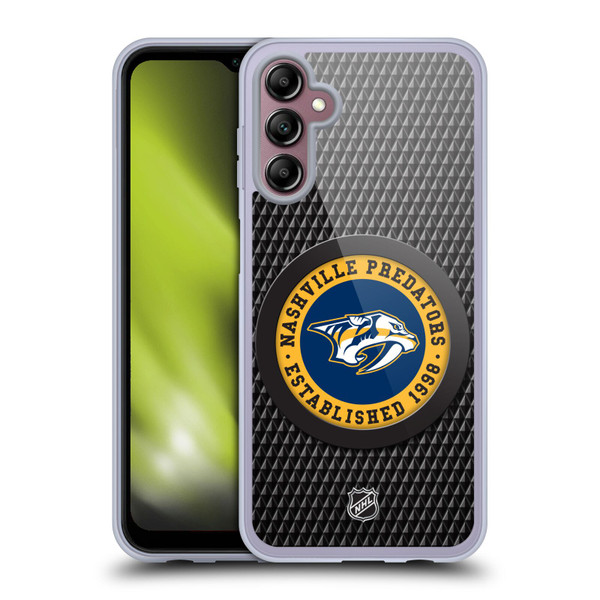NHL Nashville Predators Puck Texture Soft Gel Case for Samsung Galaxy A14 5G