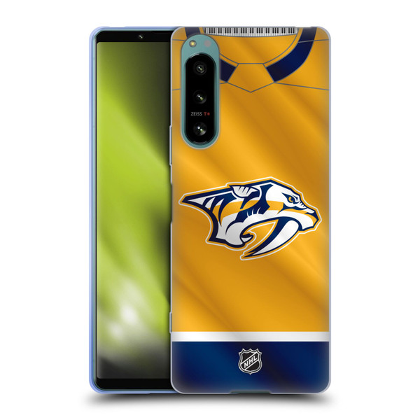 NHL Nashville Predators Jersey Soft Gel Case for Sony Xperia 5 IV