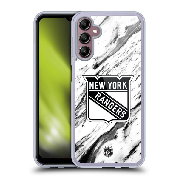 NHL New York Rangers Marble Soft Gel Case for Samsung Galaxy A14 5G