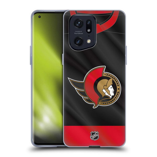 NHL Ottawa Senators Jersey Soft Gel Case for OPPO Find X5 Pro