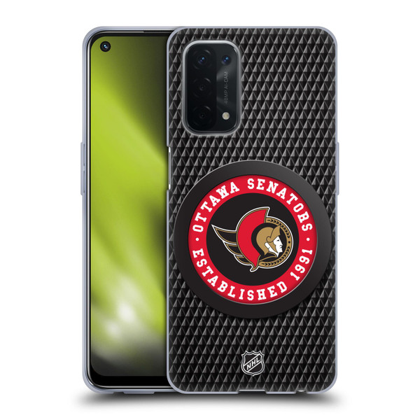 NHL Ottawa Senators Puck Texture Soft Gel Case for OPPO A54 5G
