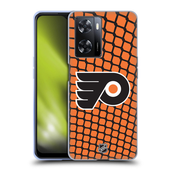 NHL Philadelphia Flyers Net Pattern Soft Gel Case for OPPO A57s