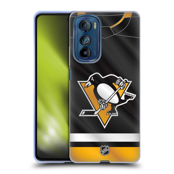 NHL Pittsburgh Penguins Jersey Soft Gel Case for Motorola Edge 30