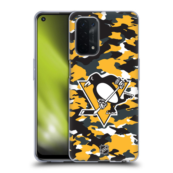 NHL Pittsburgh Penguins Camouflage Soft Gel Case for OPPO A54 5G