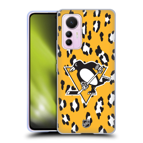 NHL Pittsburgh Penguins Leopard Pattern Soft Gel Case for Xiaomi 12 Lite