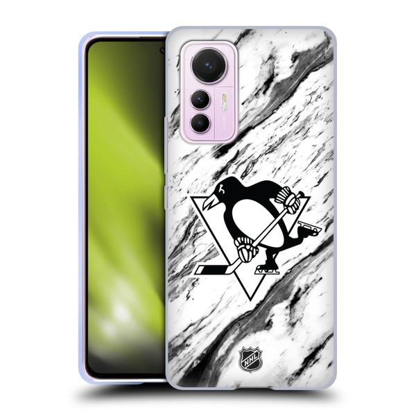 NHL Pittsburgh Penguins Marble Soft Gel Case for Xiaomi 12 Lite