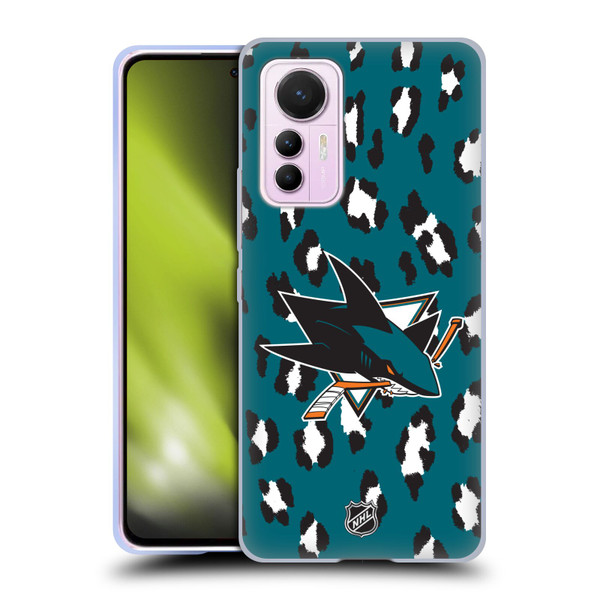 NHL San Jose Sharks Leopard Pattern Soft Gel Case for Xiaomi 12 Lite