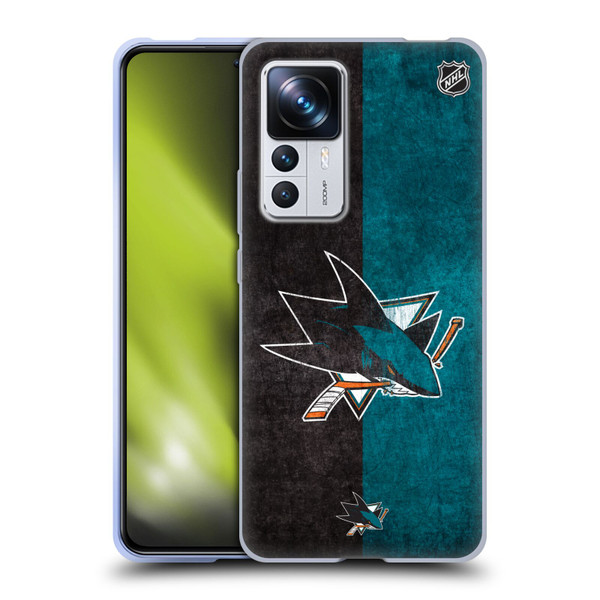 NHL San Jose Sharks Half Distressed Soft Gel Case for Xiaomi 12T Pro