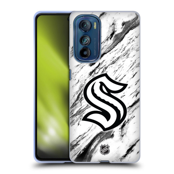 NHL Seattle Kraken Marble Soft Gel Case for Motorola Edge 30