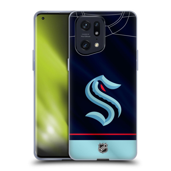 NHL Seattle Kraken Jersey Soft Gel Case for OPPO Find X5 Pro