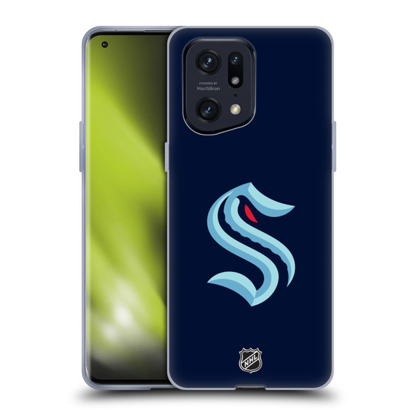NHL Seattle Kraken Plain Soft Gel Case for OPPO Find X5 Pro