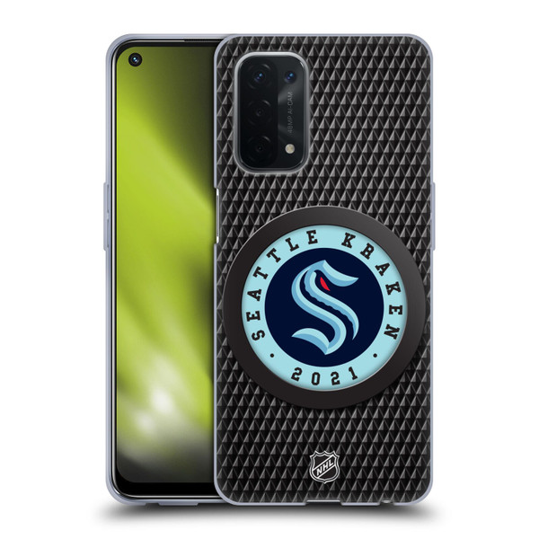 NHL Seattle Kraken Puck Texture Soft Gel Case for OPPO A54 5G