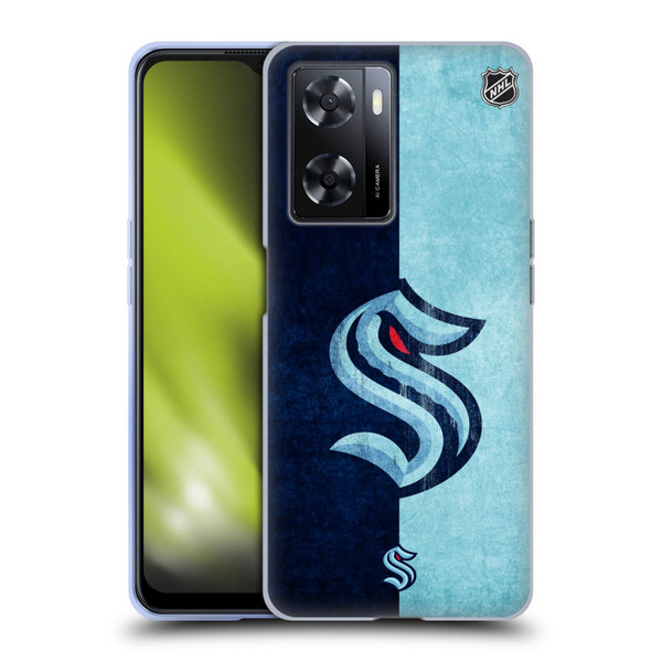 NHL Seattle Kraken Half Distressed Soft Gel Case for OPPO A57s