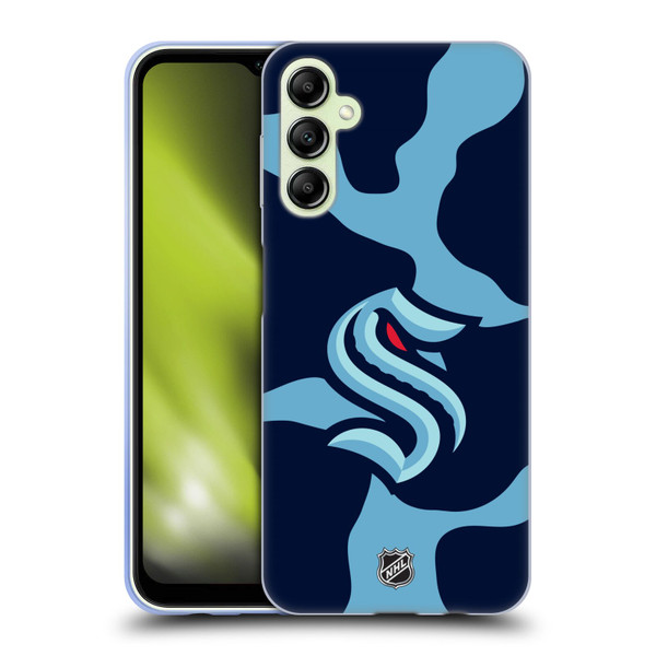 NHL Seattle Kraken Cow Pattern Soft Gel Case for Samsung Galaxy A14 5G
