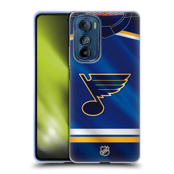 NHL St Louis Blues Jersey Soft Gel Case for Motorola Edge 30