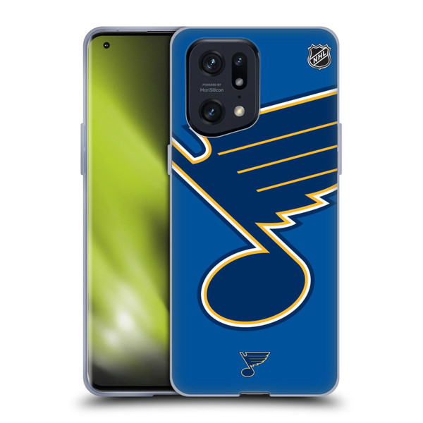 NHL St Louis Blues Oversized Soft Gel Case for OPPO Find X5 Pro