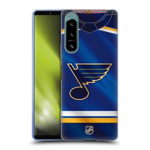 NHL St Louis Blues Jersey Soft Gel Case for Sony Xperia 5 IV