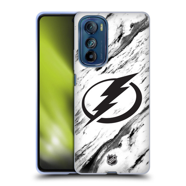 NHL Tampa Bay Lightning Marble Soft Gel Case for Motorola Edge 30