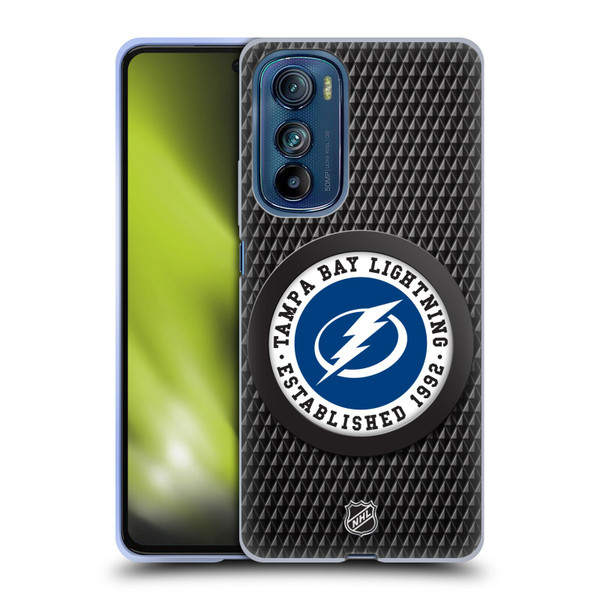 NHL Tampa Bay Lightning Puck Texture Soft Gel Case for Motorola Edge 30