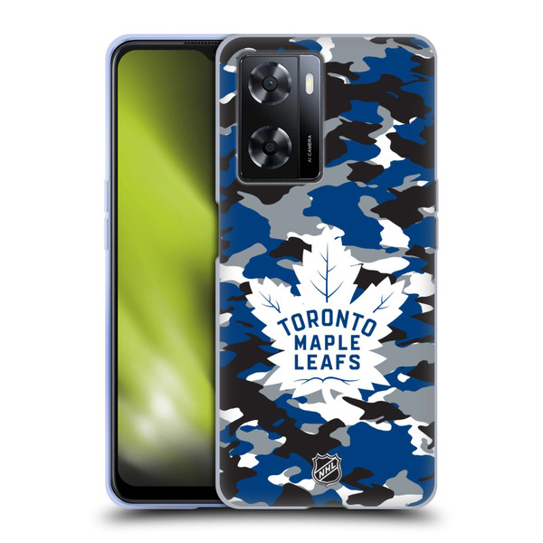 NHL Toronto Maple Leafs Camouflage Soft Gel Case for OPPO A57s