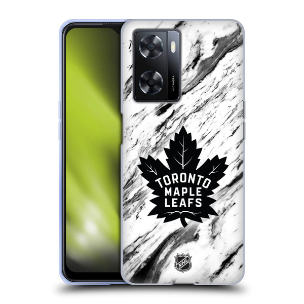 NHL Toronto Maple Leafs Marble Soft Gel Case for OPPO A57s