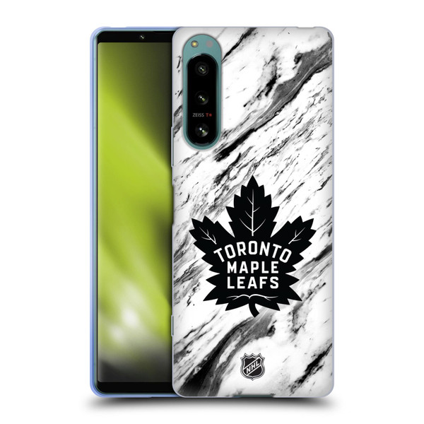 NHL Toronto Maple Leafs Marble Soft Gel Case for Sony Xperia 5 IV