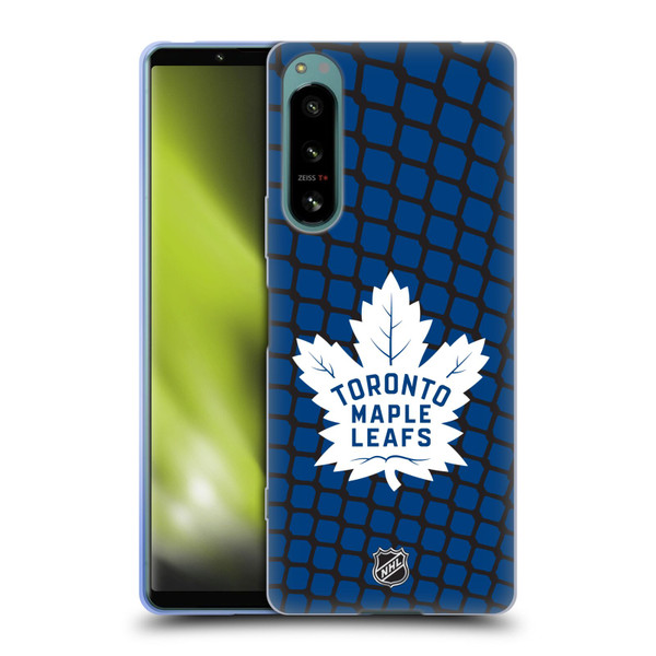 NHL Toronto Maple Leafs Net Pattern Soft Gel Case for Sony Xperia 5 IV