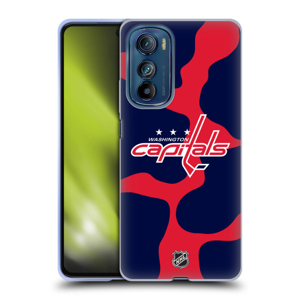 NHL Washington Capitals Cow Pattern Soft Gel Case for Motorola Edge 30