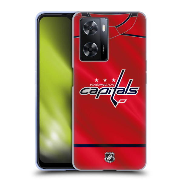 NHL Washington Capitals Jersey Soft Gel Case for OPPO A57s