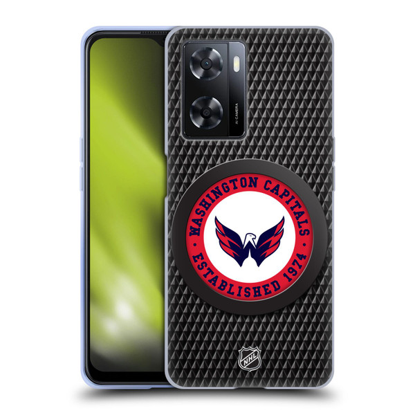 NHL Washington Capitals Puck Texture Soft Gel Case for OPPO A57s