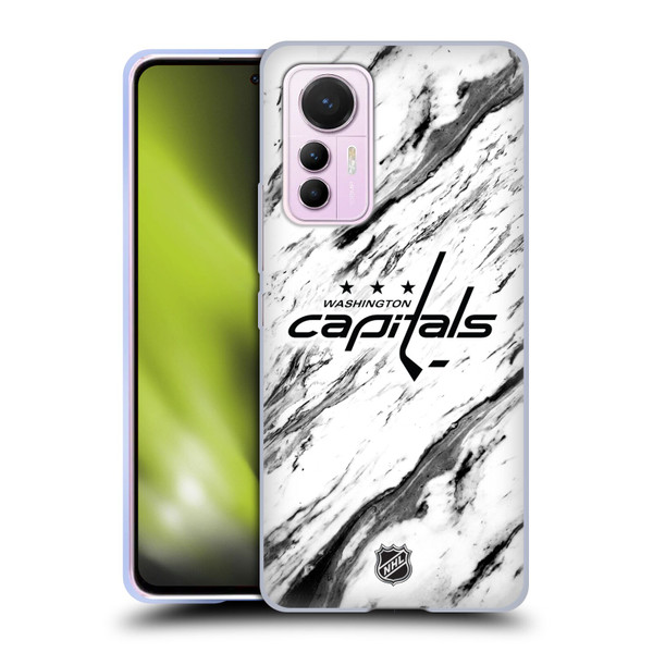 NHL Washington Capitals Marble Soft Gel Case for Xiaomi 12 Lite