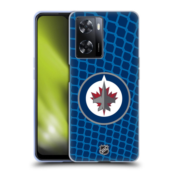 NHL Winnipeg Jets Net Pattern Soft Gel Case for OPPO A57s