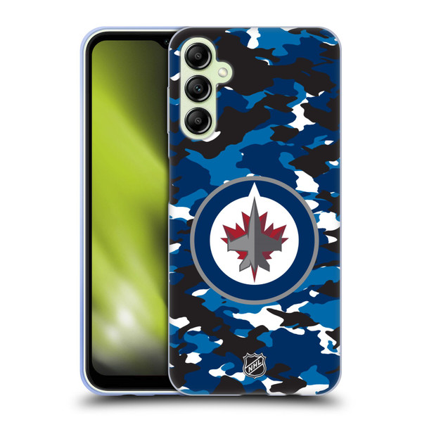 NHL Winnipeg Jets Camouflage Soft Gel Case for Samsung Galaxy A14 5G