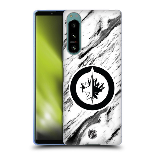 NHL Winnipeg Jets Marble Soft Gel Case for Sony Xperia 5 IV