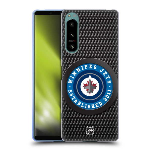 NHL Winnipeg Jets Puck Texture Soft Gel Case for Sony Xperia 5 IV