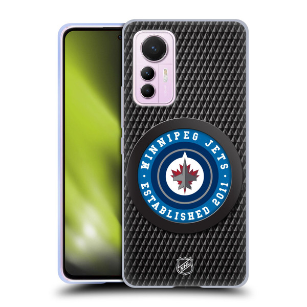 NHL Winnipeg Jets Puck Texture Soft Gel Case for Xiaomi 12 Lite